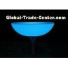 Fireproof Led Bar Tables Bowl Shape With Stainless Steel Stand / Illuminated Bar Table