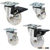 Transparent caster wheels