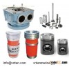Cylinder head, Cylinder liner, Piston
