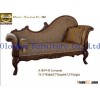 European Style Classic Fabric Love Seat, Hand Carving Wood and Fabric Love Seater, China Solid Wood 