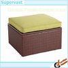 Aluminum Frame Resin Wicker Patio Furniture Outdoor Rattan Ottoman for Garden Leisure