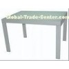 White Extendable Contemporary Dining Table Solid Wood Rectangular
