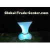 Decoration Backless LED Bar Stools For Night Club / Glow Outdoor LED Lighting Furniture