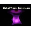 Small Purple LED Bar Tables Flower Shape For Coffee Shop / Illuminated Dining Table