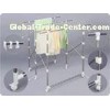 Three Pole Standing Folding Clothes Rack / Modern Multi-bar Telescopic Clothing Racks