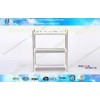 Three Layer Storage Toiletries Bathroom Corner Shelf Indoor with Stainless Steel Pipe
