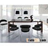MDF Legs and Tempered Glass Top Dining Table BT137
