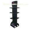Heavy duty Black Metal Display Rack two sided powder coated 6 layers shelves for store