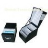 Black Rigid Cardboard Storage Gift Boxes with Laminated, Hot Stamping for CD Case