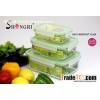 Glass food storage container
