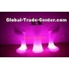 Cleanable Plastic LED Glow Furniture For Bedroom / Illuminated Outdoor Furniture