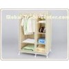 Portable Closet Wardrobe Storage Racks / Sliding Wardrobe Clothes Rack with Wheels