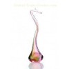 Unique Golden Red Decorative Glass Ornaments for Exterior Decoration