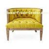 Upholstered Wooden and Fabric Living Room Chairs , Single Sofa living room armchairs