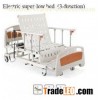 Electric  low adjustable patient medical beds hospital  with aluminum railing