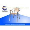 Leisure Indoor Stackable Solid Aluminum Dining Chair With Back Rest