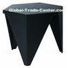 Black Plastic Stool Prismatic Shape , Durable Fashion ABS Chair