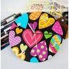 Corlorful Heart Contemporary Acrylic Art Wall Clocks LY-014