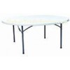 White Round Blow Molded Table For Indoor / Outdoor , 180 * 5 * 74 CM