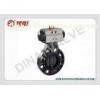 CPVC butterfly Valve Wafer Connection Pneumatic Actuator Plastic Butterfly Valve