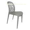 Gray Italian Leisure Plastic Chair , Lightweight Polypropylene Chairs