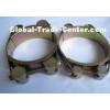 Heavy Duty Industry Double Bolt Hose Clamps Yellow Zinc 75 - 85mm