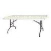 White Foldable Plastic Square Blow Molded Table For Indoor / Outdoor