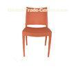 Orange Leisure Plastic Chair , Comfortable Plastic Computer Chairs