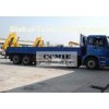Transporting Materials Lorry Mounted Crane , 11 Meters Lifting Height Boom Truck Crane