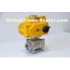 Low - Noise Automated Electric Ball Valve , Industrial 3pc Female Screw Control Ball Valve