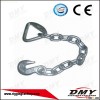 chain with delta ring and grab hook each on one ends