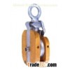 Wooden Shell Snatch Block With Eye