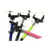 Wire Hhandheld IOS Selfie Stick With Cable , Black telescoping selfie stick