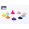 Soft Men Wearing Colored Condom Natural Latex With Dotted Ribbed