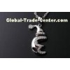 925 silver pendant letter E with white CZ , excellent quality in Rho plated , model number IP1352