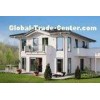 White Steel Structural Prefab Villa / Typhoon Resistance Light Gauge Steel House