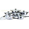 12 PCS Kitchen Stainless Steel Cookware Sets with Black Bakelite Handle