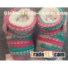 The lateral take bowknot cashmere baby shoes