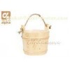 Nordic White Pine Wooden Sauna Bucket and spoon ,  Traditional sauna accessories
