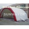 CE White Inflatable party Tent With 3 layers fire retardant 0.55mm PVC