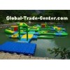Outdoor Silk Printing Inflatable Water Amusement Park With 0.9mm PVC Tarpaulin