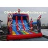 AU PVC Kids Inflatable Spiderman Double Slip N Slide For Inflatable Amusements