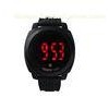 Custom Black Silicone LED Watch 3 ATM Mens EL Backlight LED Mirror Watch