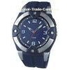 round sporty Mens Analog Watch with stainless steel bezel and EL light 100m water resistant Model SF
