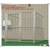 Round tube frame dog kennels 5mm wire welded dog cages steel dog runs