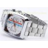 Elegant 5 Hands Square Mechanical Automatic Watches Black Dial With Silver Case