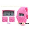 Pink Super Slim 7 mm Thickness EL light Ultra Thin Silicone Digital Watch Promotion Gift