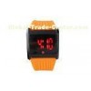 Kids Square LED Digital Watch Rubber Strap EL Backlight Wrist Watch