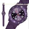Dark Purple Quartz Movt Silicone bracelet Watch 3ATM For Adult / Ice Jelly Band Watch