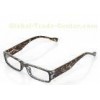 Black Leopard Print Polycarbonate Eyeglass Frames For Presbyopic Glasses , Rectangular